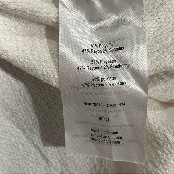 A Pea in the Pod White Textured Tie Front Short Sleeve Maternity Top Size Medium - Picture 8 of 8